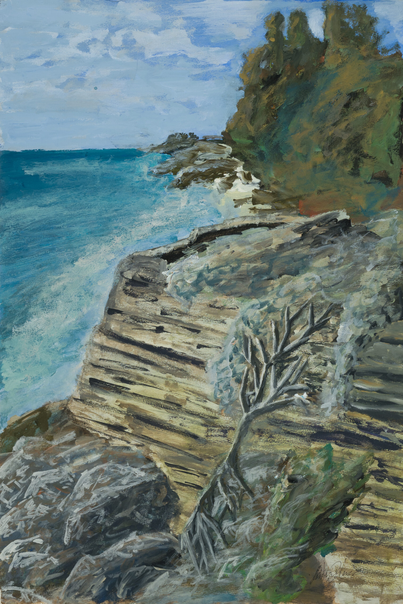 Bermuvibe 3, acrylic on canvas, 2003. The painted surface without the frame.