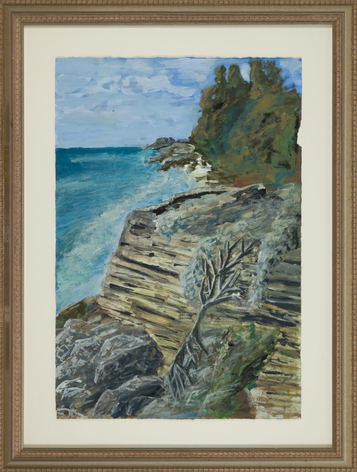 Bermuvibe 3, acrylic on canvas, 2003, shown framed.