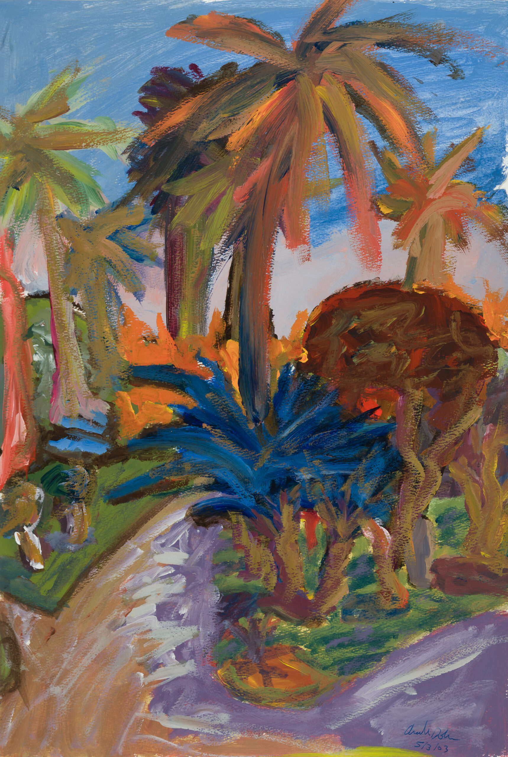 Bermuvibe 1, acrylic on paper, 2003. The painted surface without the frame.