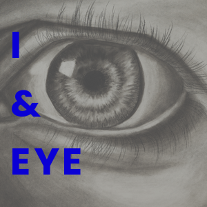 I & Eye, charcoal on paper, 2004